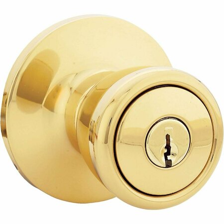 STEEL PRO Polished Brass Entry Door Knob TR700B